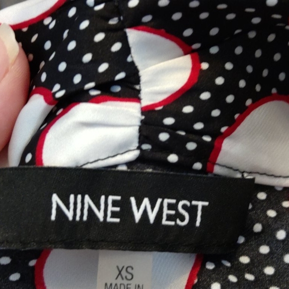 Nine West tank top blouse with tie sz XS - Picture 6 of 6